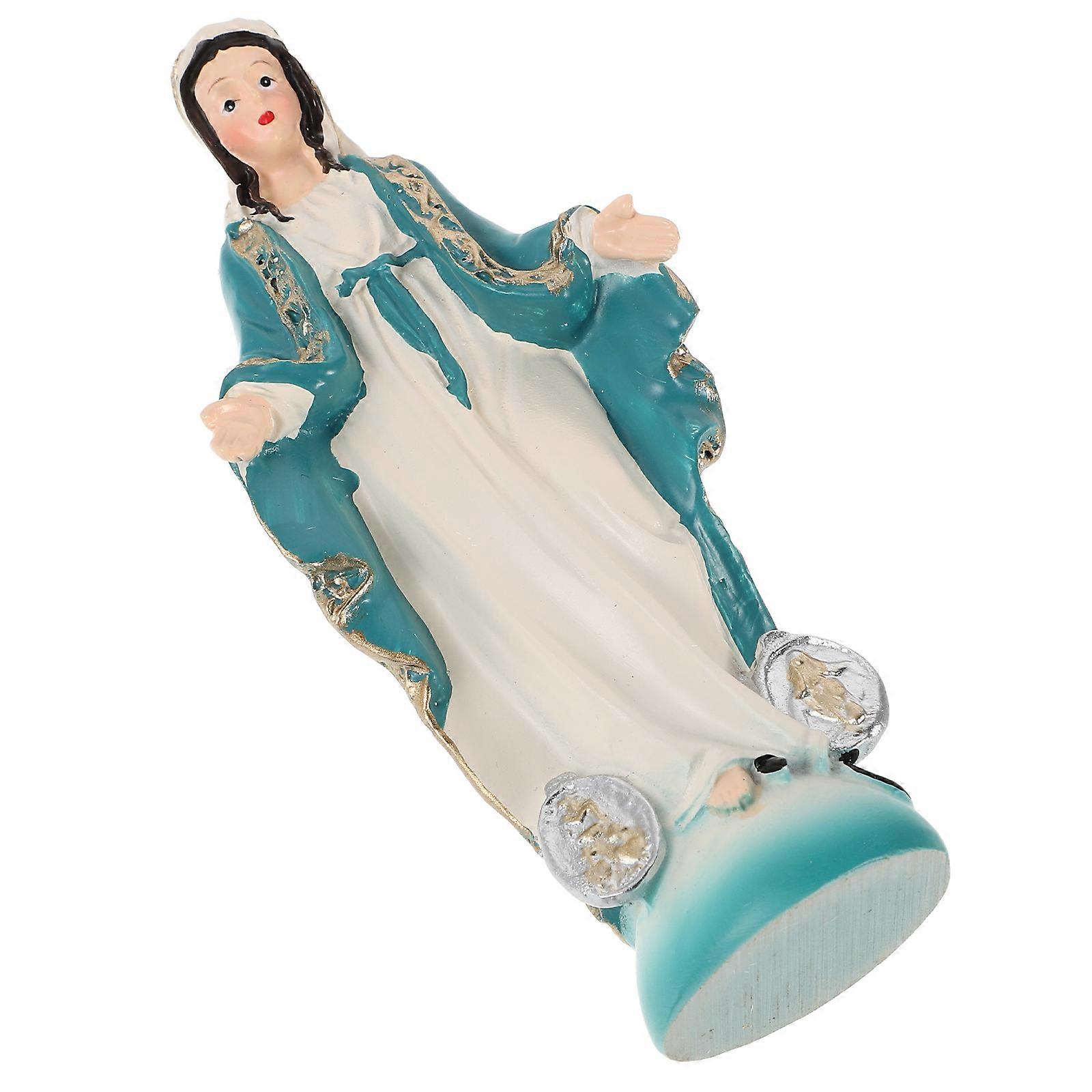 Devotional Piece, Virgin Resin Statue for Home and Auditoriums