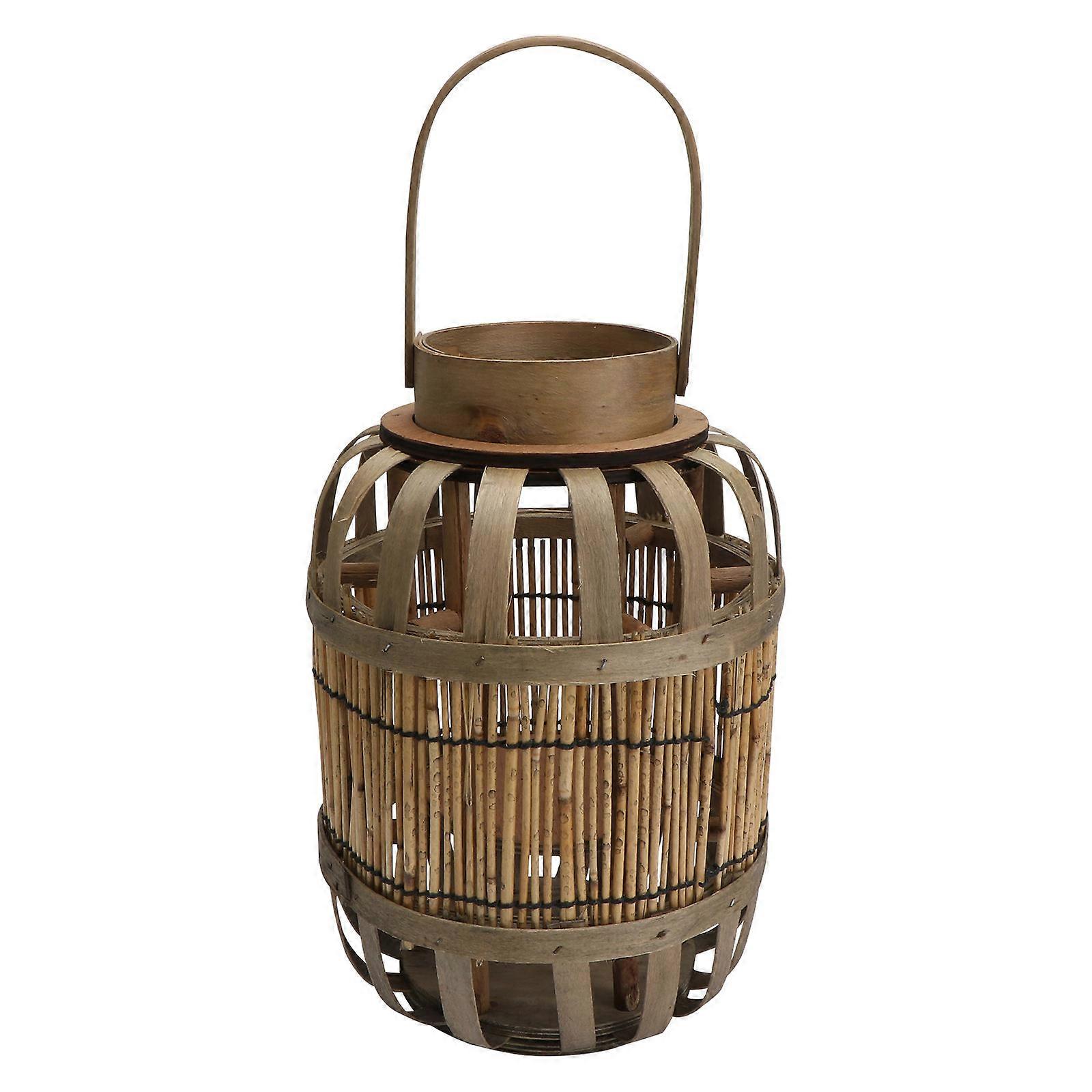 Wooden Storm Lantern, Sturdy and Eco-Friendly, Multi-Purpose Decor