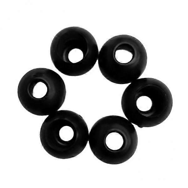 3X 6 Pieces Elastic Shock Cord Rope Toggle Round Ball End Lock Stopper Black