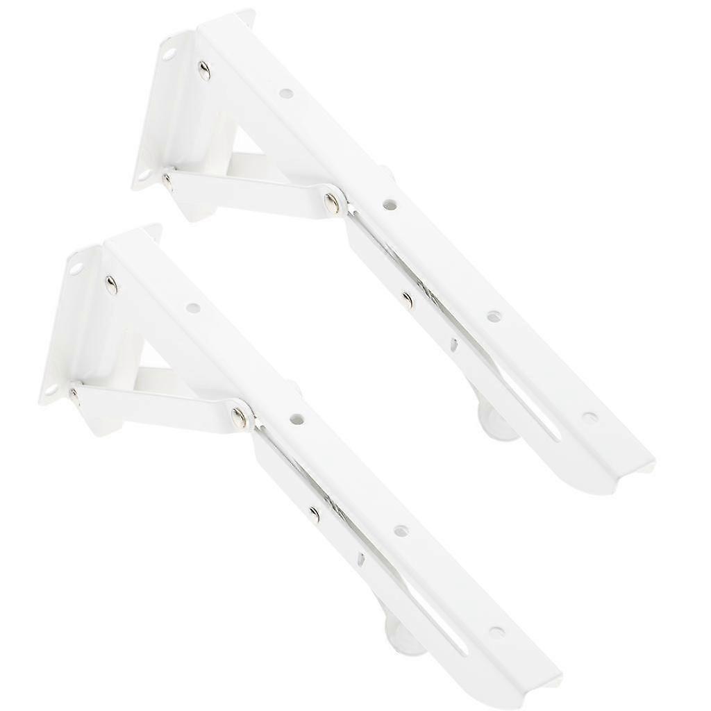 Pack of 2 Folding Movable Triangle Shelf Brackets K Type Spring Steel Brackets,