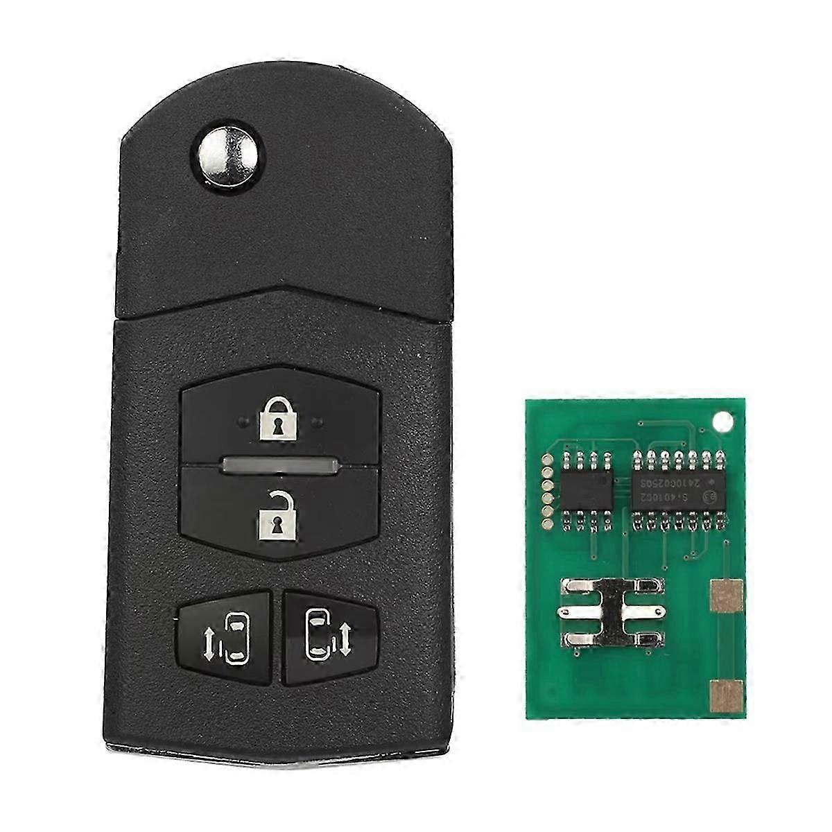 SKE126-01 4 knappar Flip Car Remote Key 433Mhz ID63 för Mazda 2 3 6 CX-09 CX-10 Tillbehör