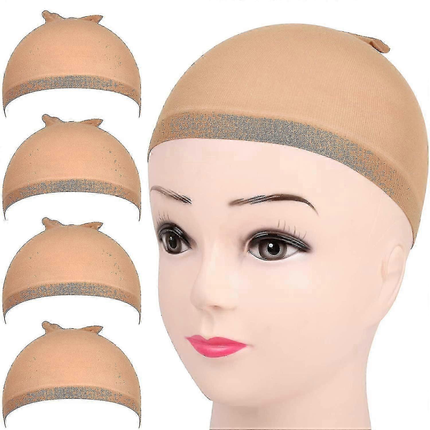 Wig Caps Compatible With Lace Front Wig, Stocking Wig Cap Compatible With Women, Bald Cap Compatible With Wigs, 12 Pack