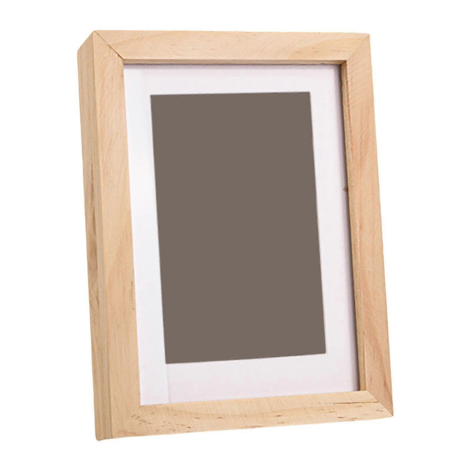 Versatile Shadow Box Photo Picture Frame for Pins and Photos in Wood Tone Suitable for Various Styles