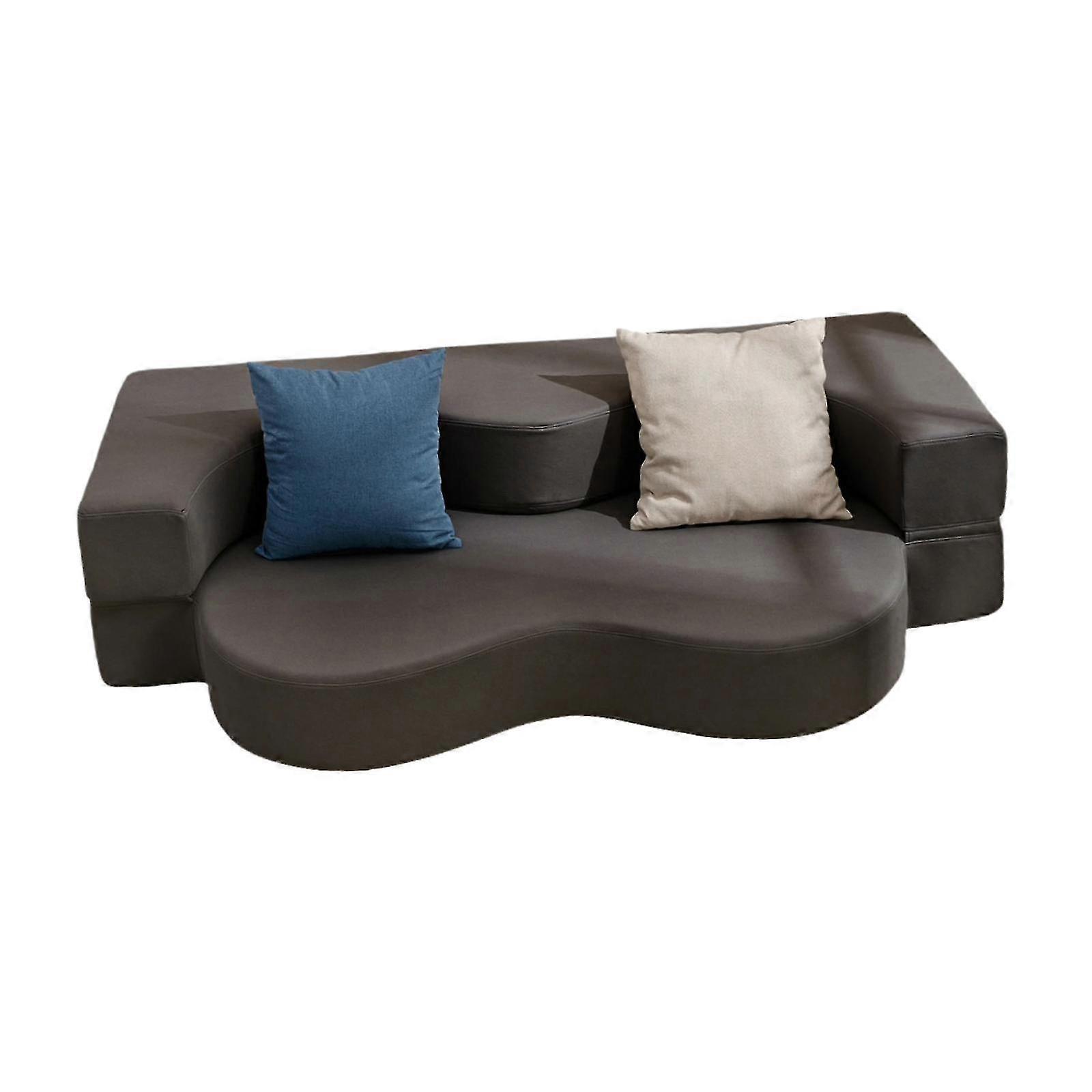 Folding Sofa Bed Unique Twin Size Floor Sofa for Bedroom Apartment in Dark Gray