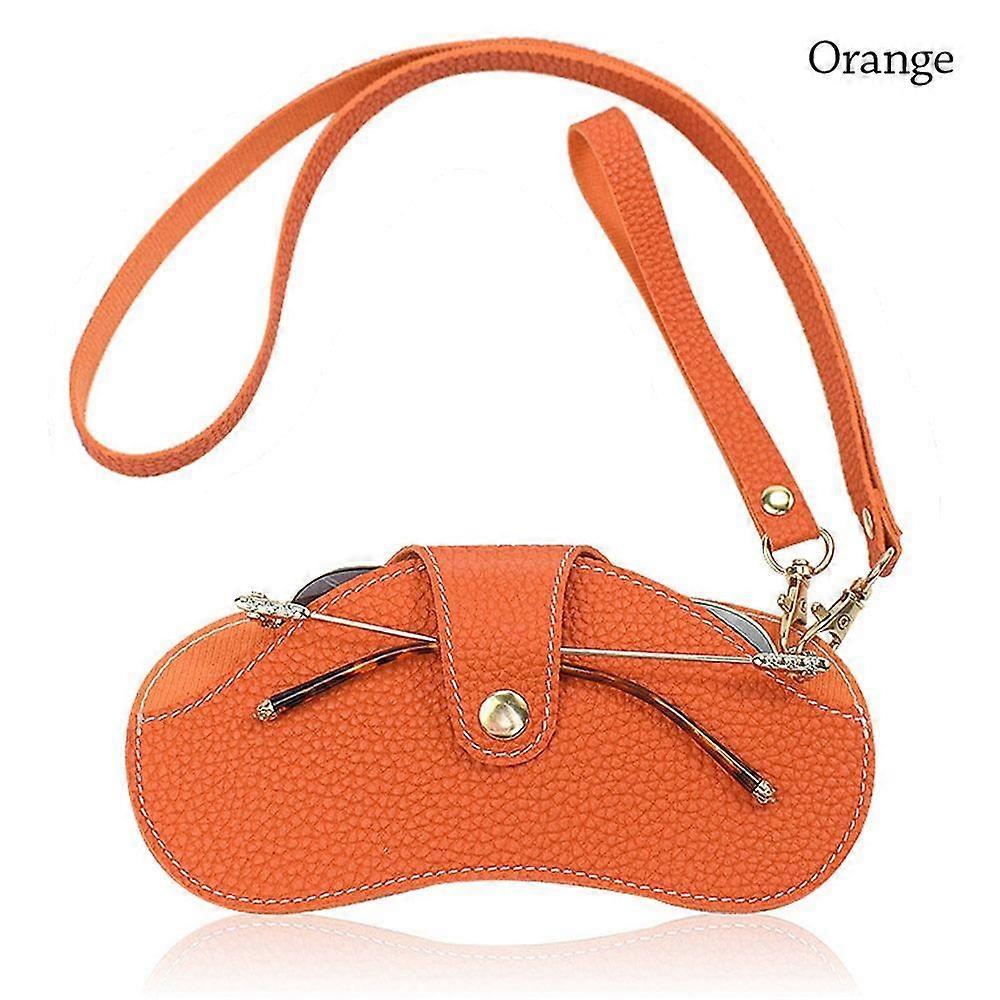 Simple Handmade Hanging Neck Glasses Bag Glasses Storage Box Sunglasses Case PU Leather