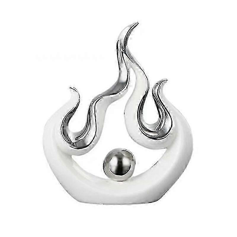 Creative Fire Shape Ceramic Home Decor for Living Room & Desk - PXCL
