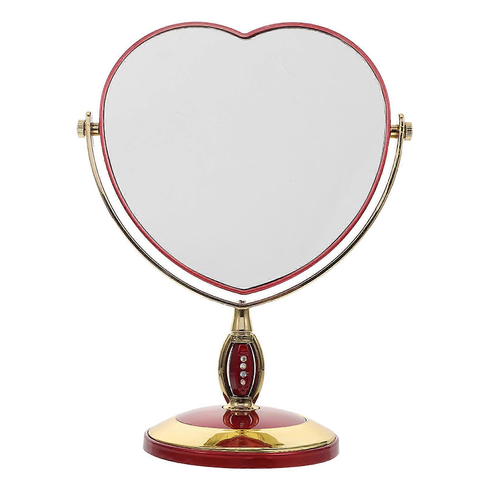 Vanity Mirror in Heart Shape with Stable Base Perfect for Makeup and present Giving