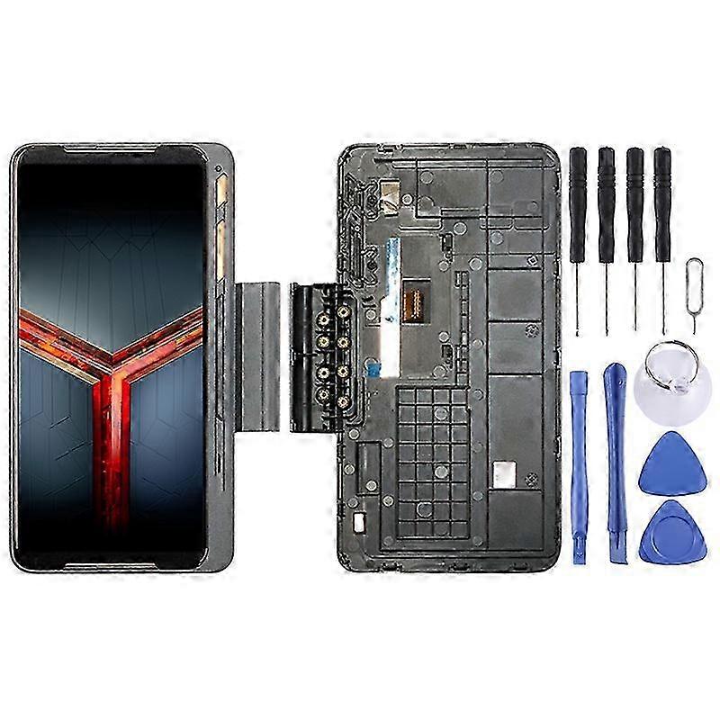 Game Expansion COMPATIBLE LCD Screen for Asus ROG Phone II ZS660KL with Digitizer Full Assembly (Black) 2025