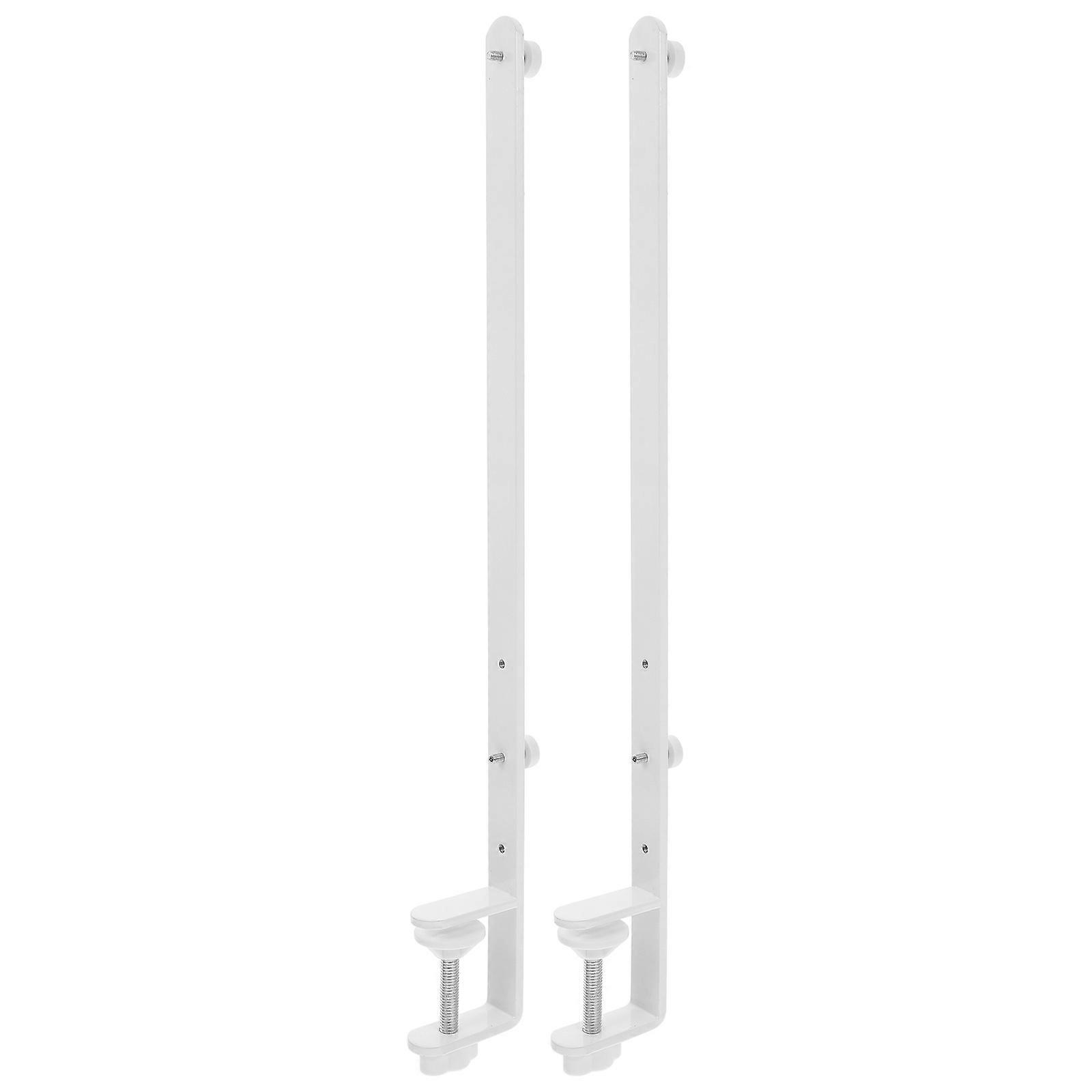 Adjustable Folding Shelf Brackets for Pegboards & Desktops – Sturdy White Stand Clamps for Jewelry Display – Easy Installation & Versatile Mounting