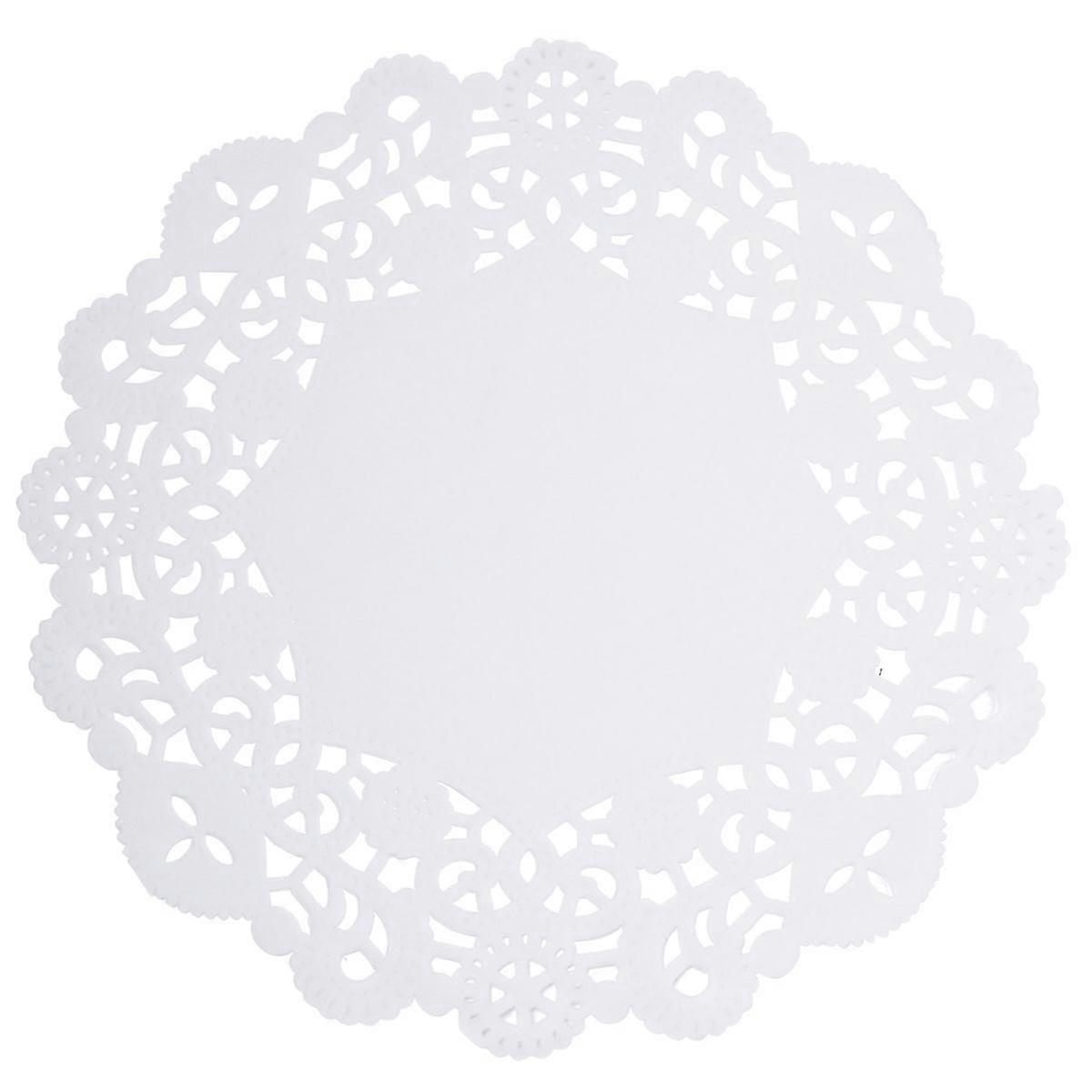 100 Pcs Circle Table Cover Paper Doilies Round Cake Pad Paper Lace Doilies Cake Serving Board Cardboard Cake Base