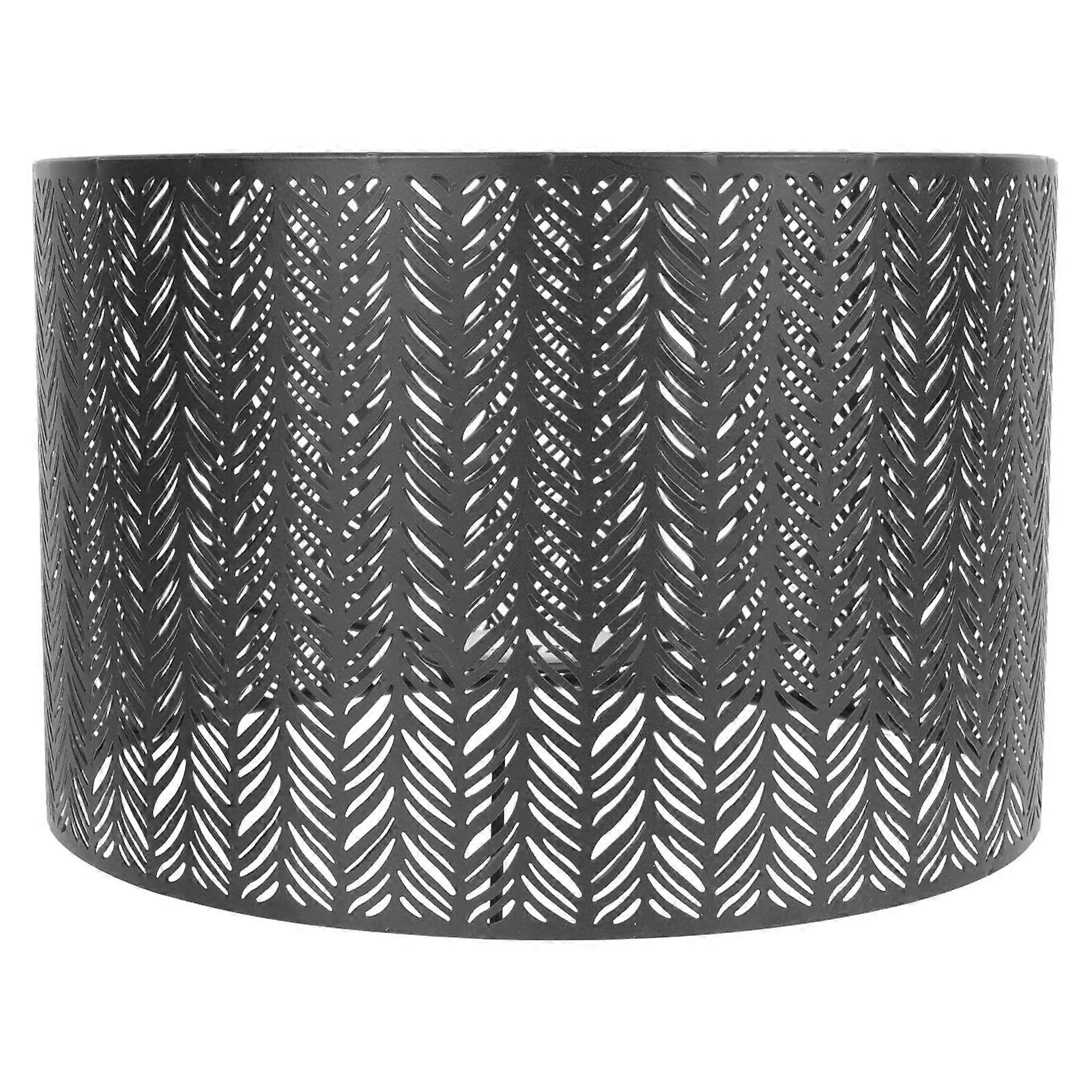 Black Iron Hollow Lampshade for Home with Chic Hollowout Design Suitable for Table Wall and Ceiling Lights