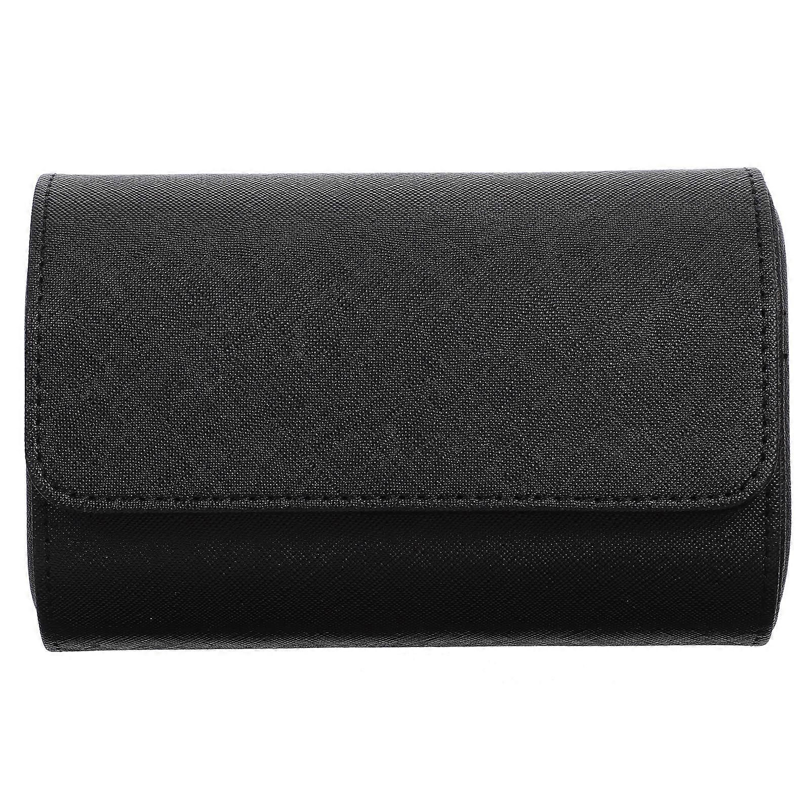 Travel Watch Case Roll Portable Organizer For Personal Storage 15X10cm Black Vibration-Proof 1Pack