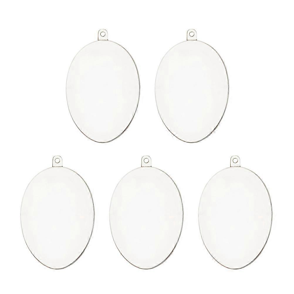 Fillable Clear Ornaments Ball 10cm Round Transparent Plastic For Easter Decorative Reusable Openable 5Pcs