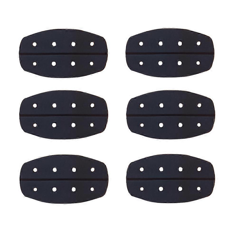 Womens Clothing Shoulder Pads Breathable Enhancer Non-Slip Invisible Black Silicone 9 X 5 Cm 6Pcs