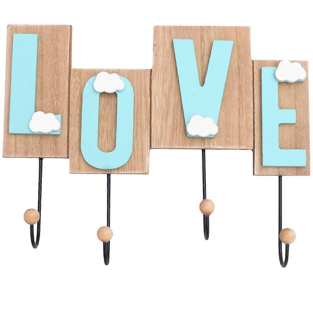 Love Hook Wall Mounted Hat Hooks Sturdy Hold Assorted Color 29.5x24cm 1Pcs