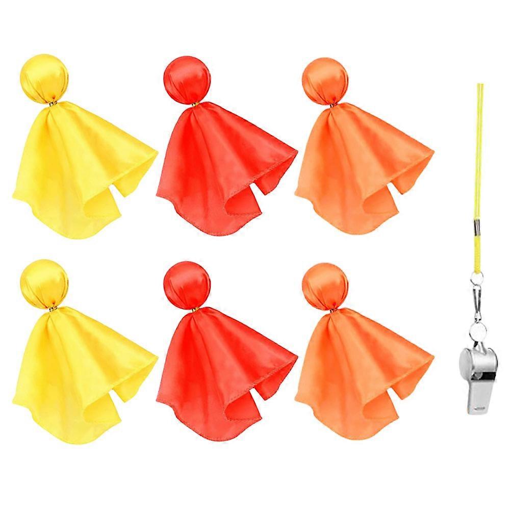 Flag Football Penalty Orange Color Nylon Material Rectangular Shape Referee Props Penalty Flag 1 Set