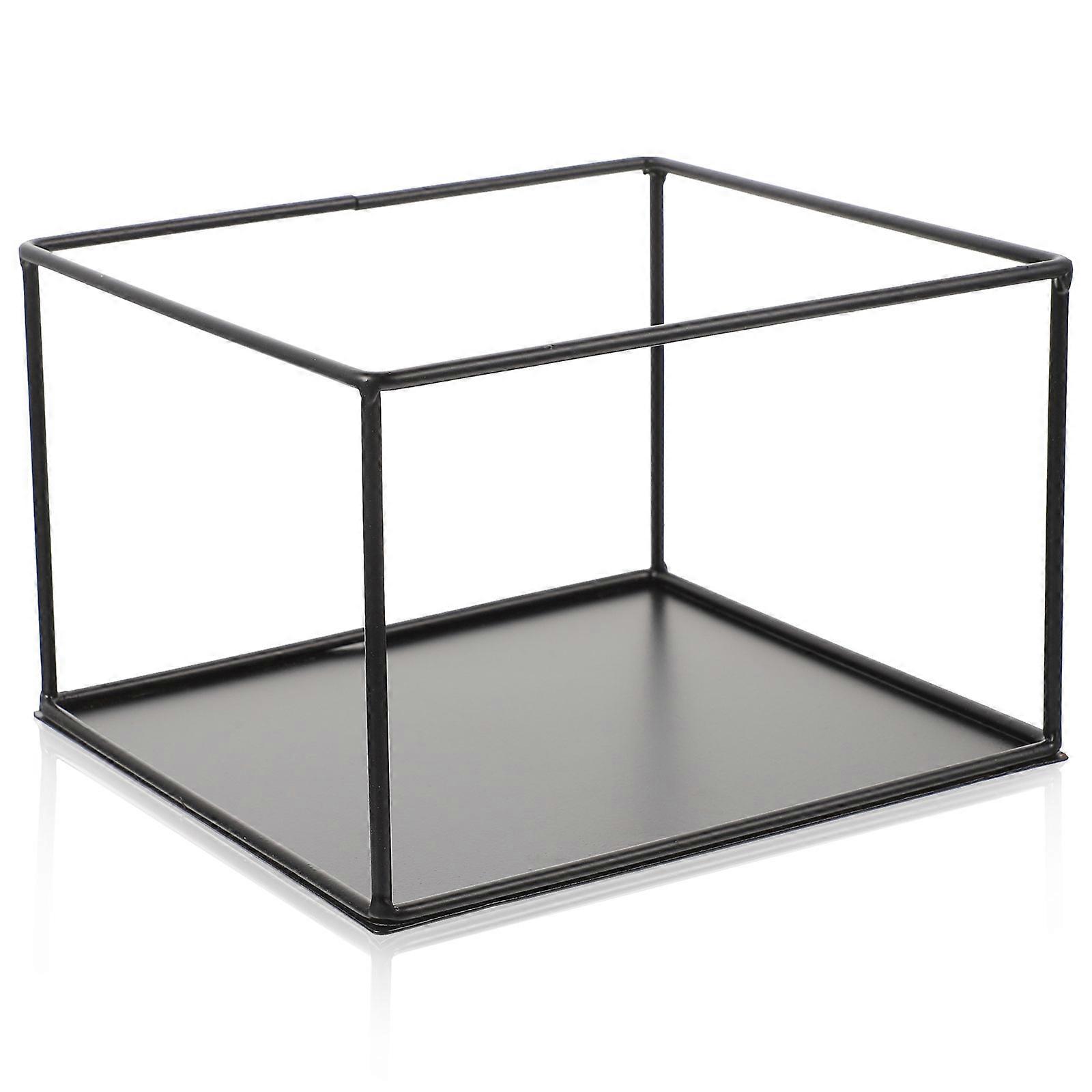 Indoor Flower Pot Stand Heavy Duty Metal Rectangular Simplicity 1Pcs