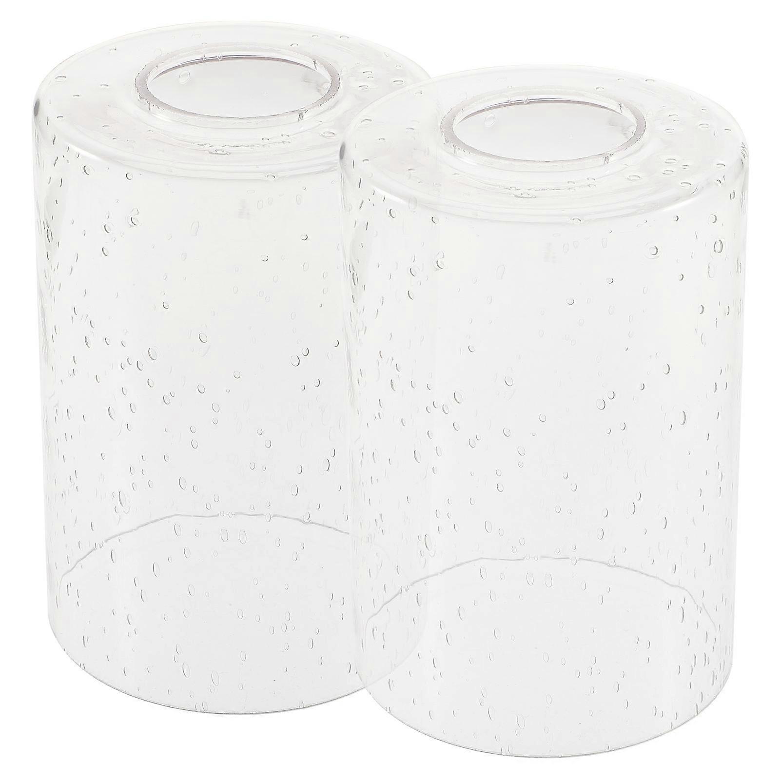 Replacement Glass Lampshades Transparent Color For Office E27 Socket 15X10X10CM Light Diffusion 2Pcs