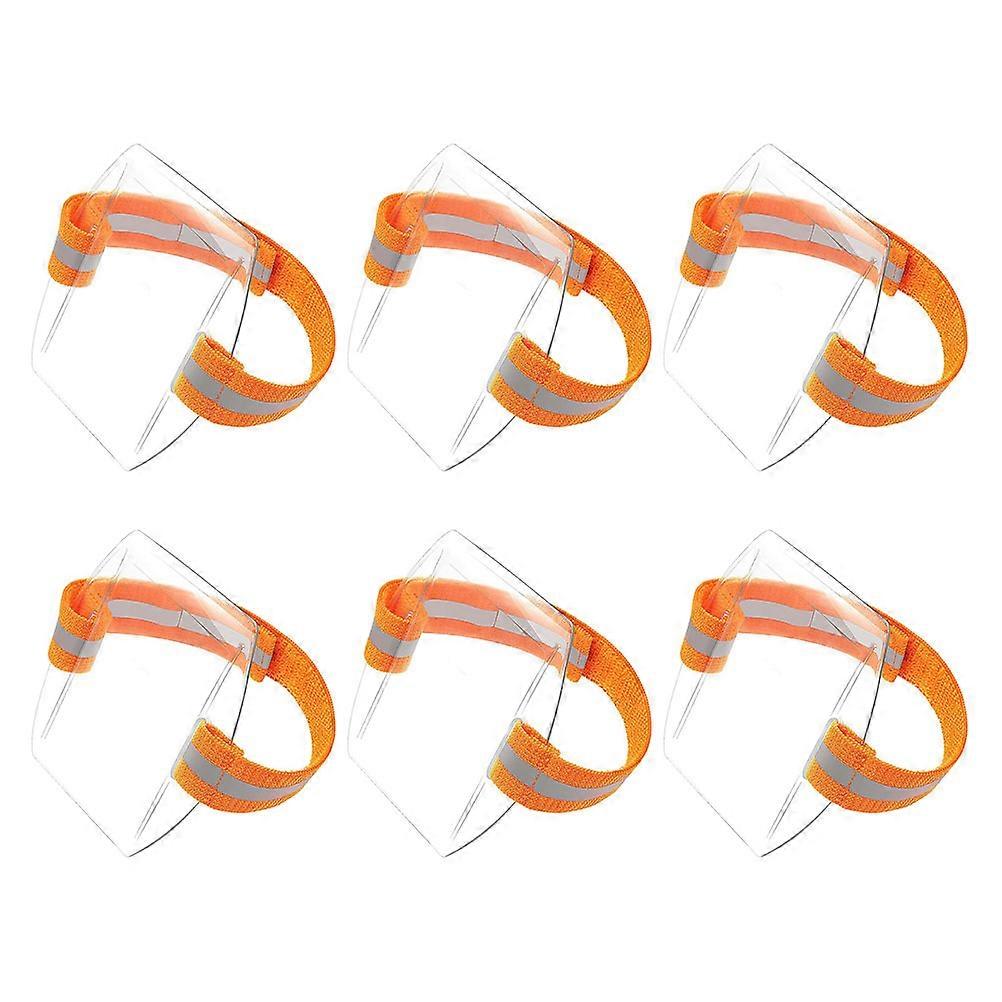 Elastic Armband Id Card Holder Waterproof Orange For Work Skiing Outdoor 6Pcs