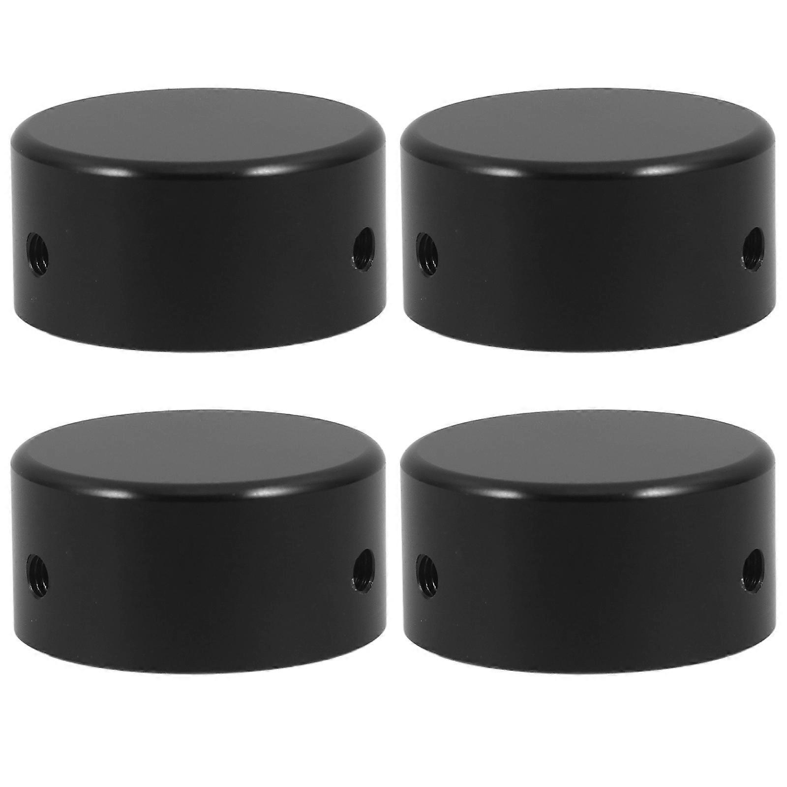 Guitar Effects Pedal Caps Metal Guitar Footswitch Toppers For Guitarists Lightweight Design 2.40X2.40X1.20cm 4 Sets