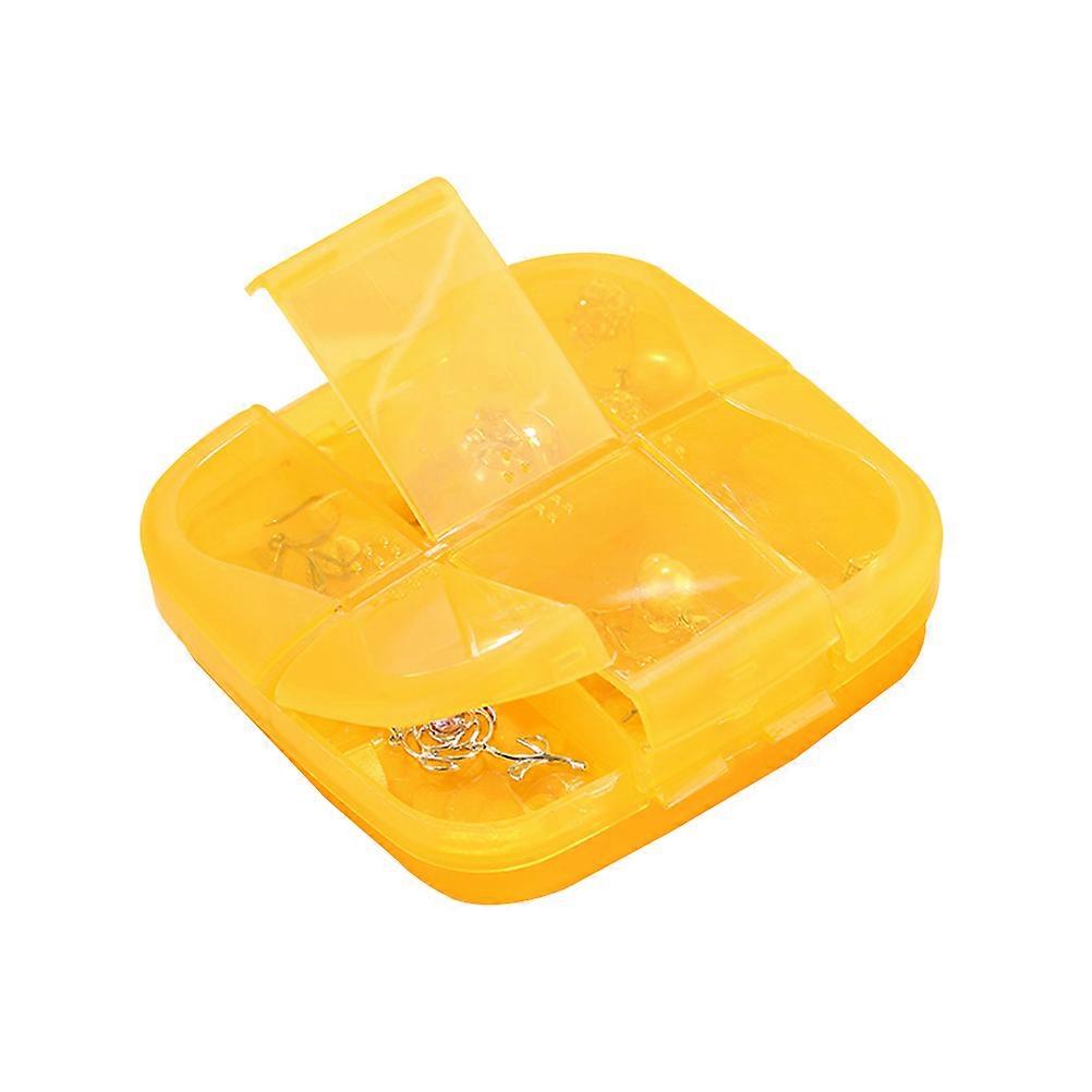 Tablet Organiser Small Pill Holder Multifunctional Organizer for Pills and Vitamins 10.00 x 10.00 x 3.30 cm 1Pcs