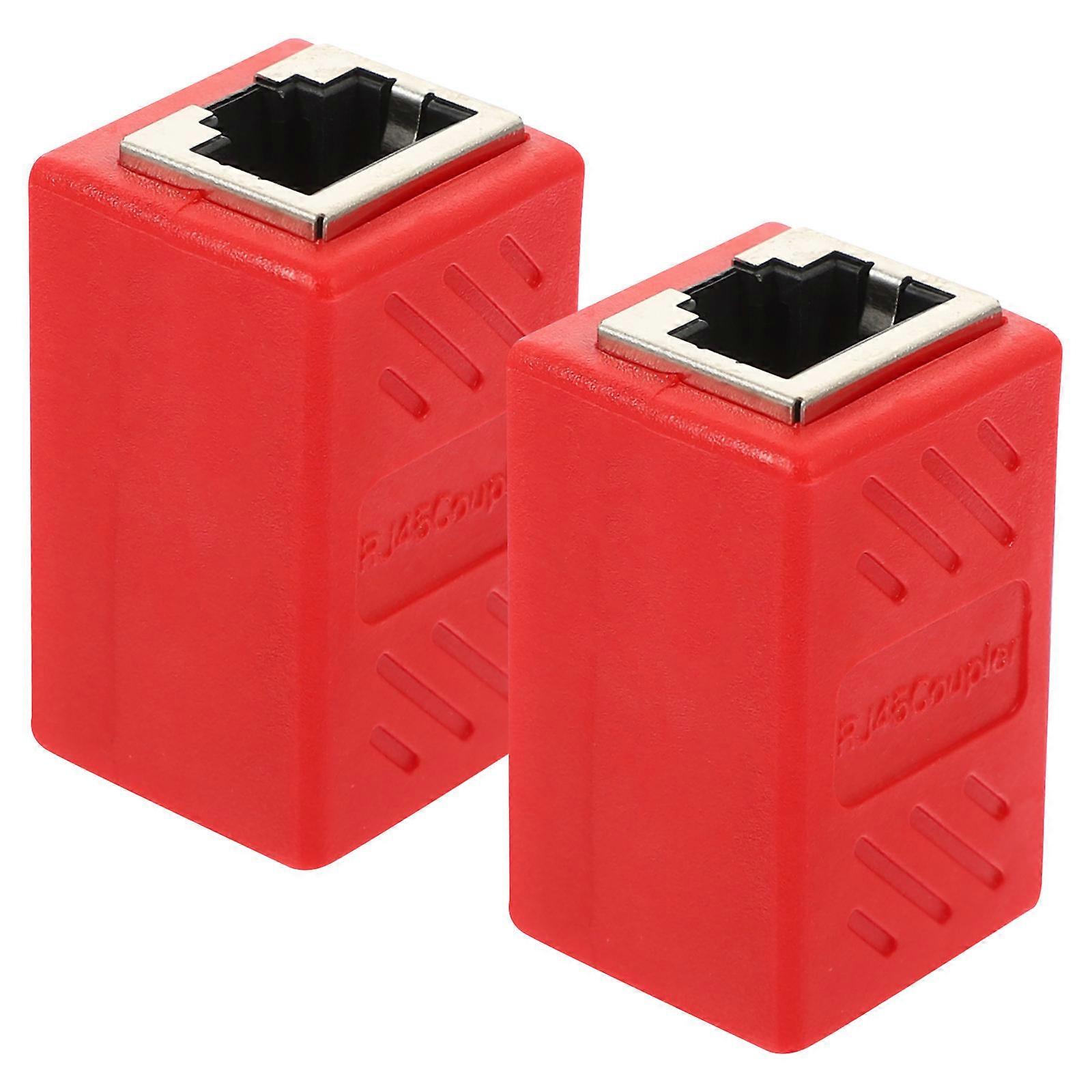 Ethernet Coupler Adapter Extension Ethernet Coupler Routers 1.4X0.8X0.8in 2Pcs