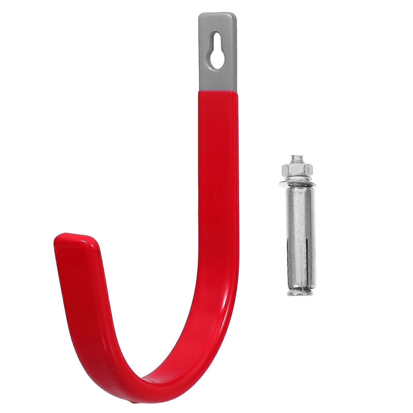 Wall Hooks For Hanging Load-bearing PVC Coated Utility Hooks Red Color 22.00X14.00X2.70Cm Homeowners Tool Users 1Set