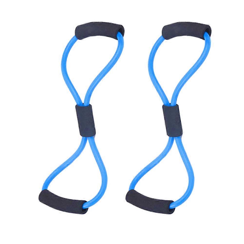 Stretch Band Exercise Chest Expander For Home Fitness 8 Shaped Muscle Strengthening 1Set Yellow