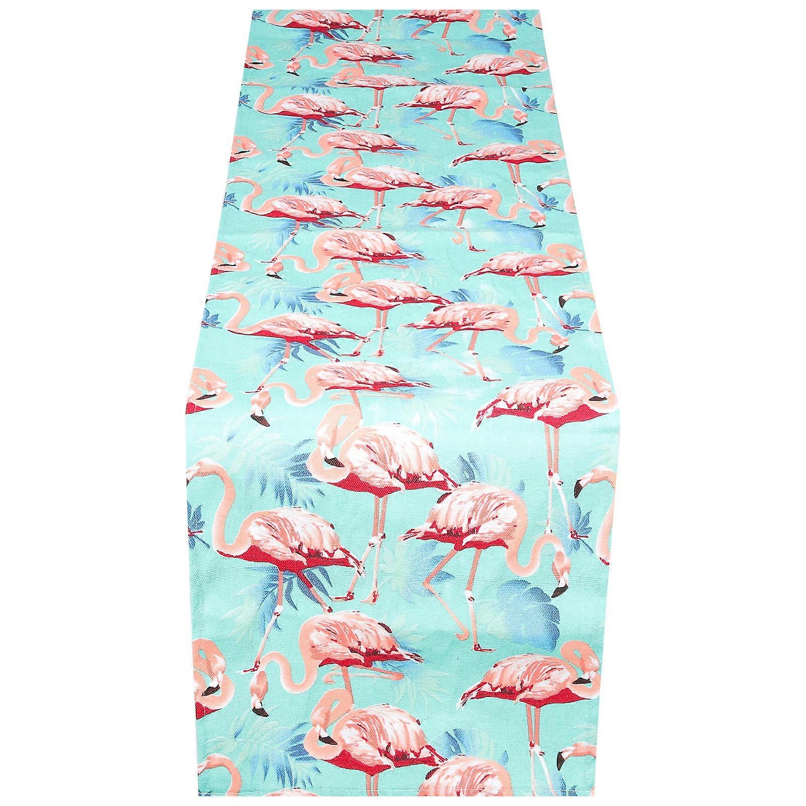 Floral Table Runner Flamingo Table Runner Seasonal Kitchen Dining Table Decoration Multi 276x34cm Protects from Staining 1Set