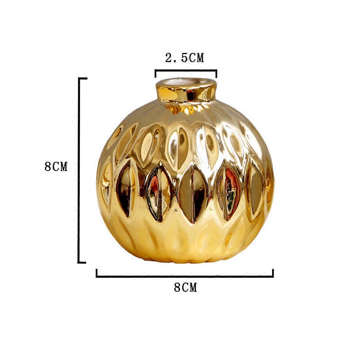 Ceramic Small Vase Small Flower Embossed Fish Lip Pattern Crafts Home Decorations