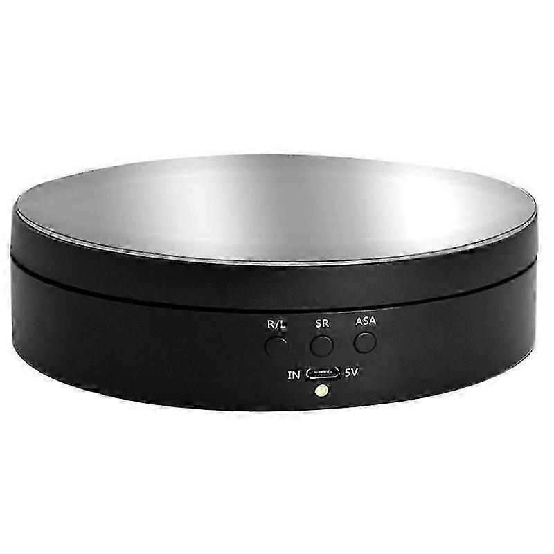 Electr Speed Regulation Rotating Angle Adjustment Display Stand Mirror Turntable Jewelry Holder Bla