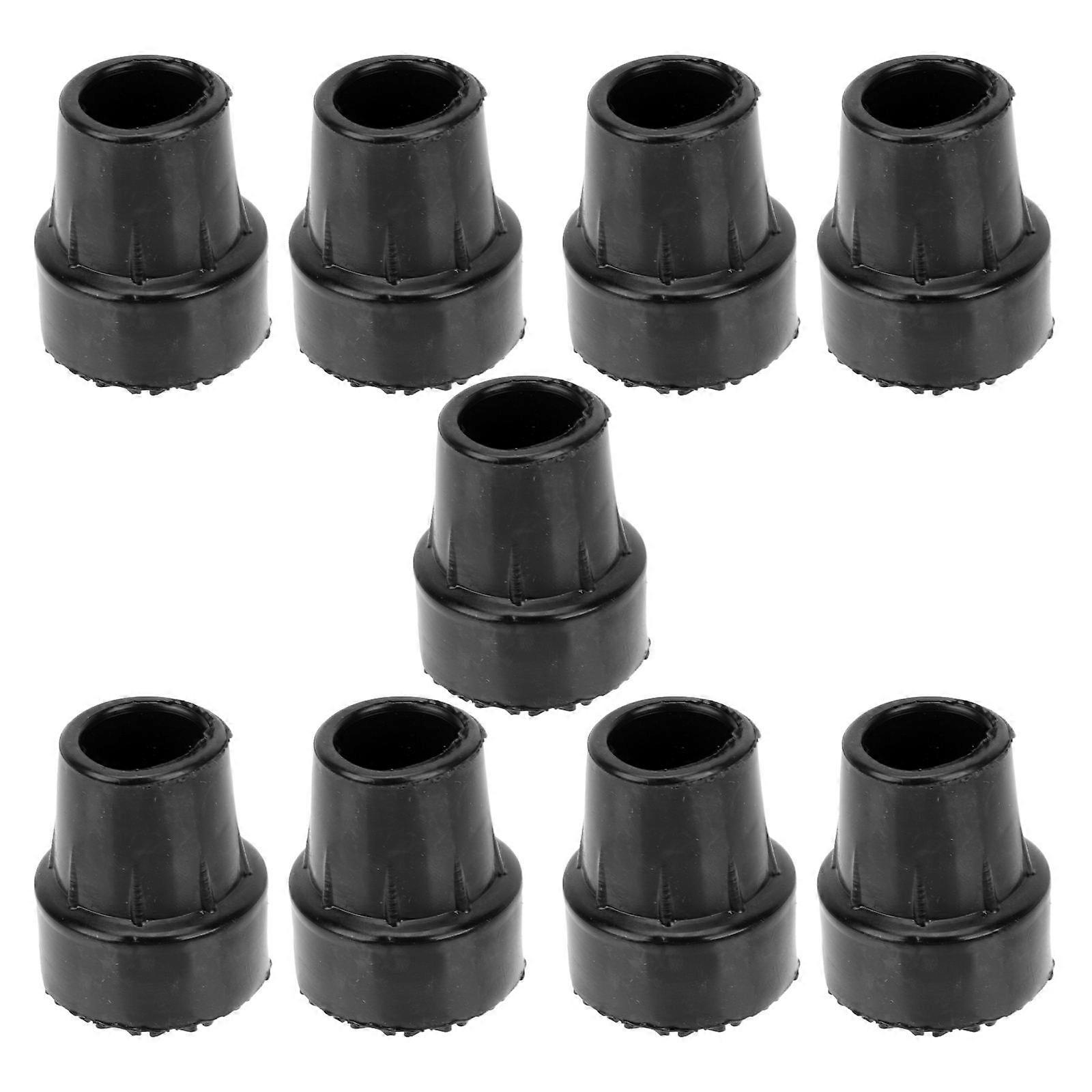 Replacement Crutch Pads Trekking Pole Anti-Skid Pads Inner Diameter 19mm Anti-Slip Hiking 9Pcs