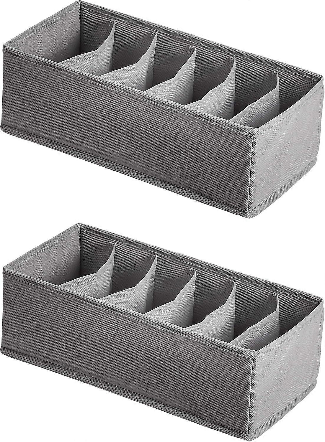Underwear Drawer Organizers, Set of 2, Gray