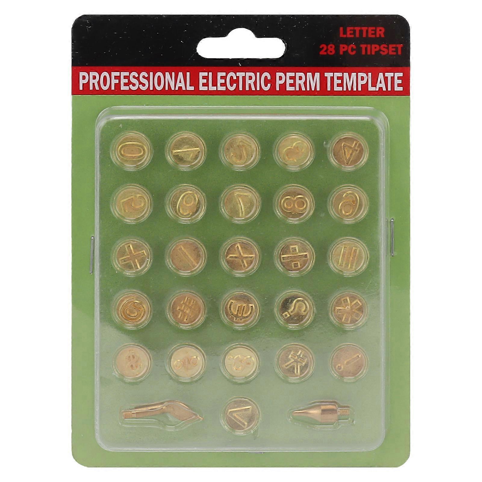 28Pcs Brass Wood Burning Tips Set for Pyrography, Embossing and Carving Burning Tool