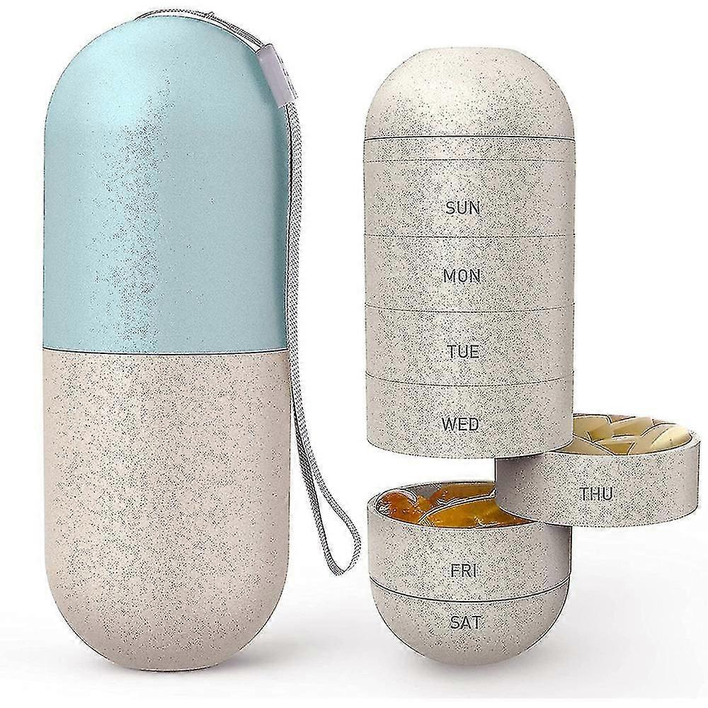 Portable 7-Day Pill Box Waterproof