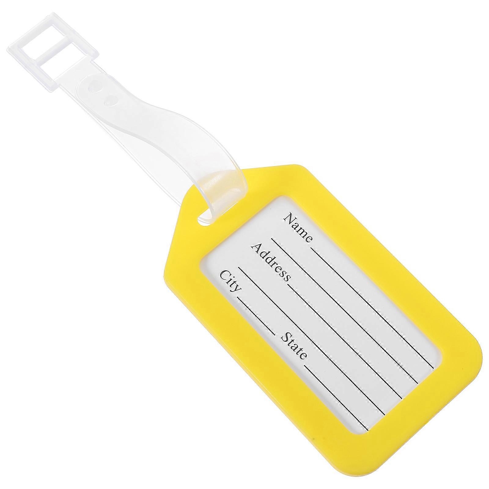 Suitcase Tags For Luggage Orange Rectangle Shape Simple Style Traveling Luggage Identification 9.4X2.2X0.2in 1Set