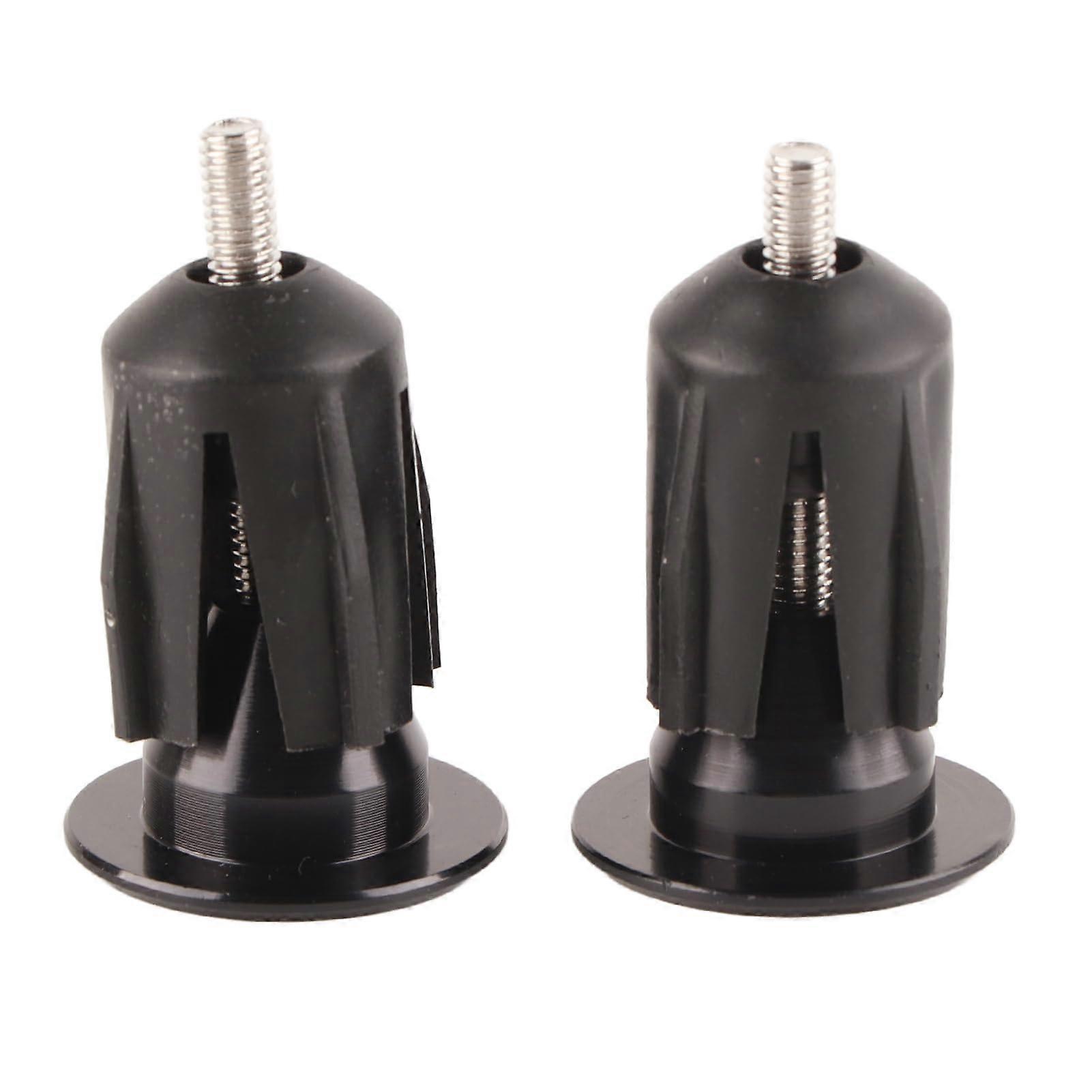 Aluminium Handlebar Cap Black For Bicycle End Plugs Lightweight Durable End Cap For Bike Handlebars