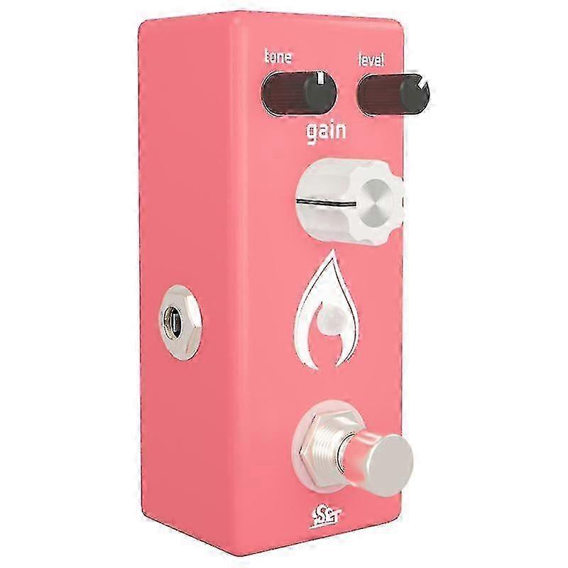 Hot Distortion Effects Pedal for Electric Guitars and Bass Instruments with True Bypass Function