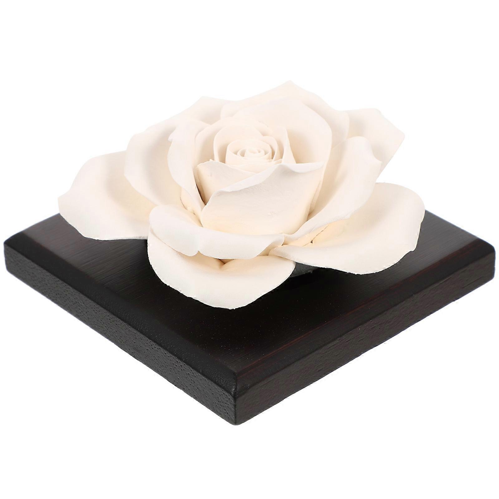Portable Porcelain Car Incense Diffuser with Rose Scent – Practical Air Freshener for Bedroom, Office, Yoga, and Meditation Rooms