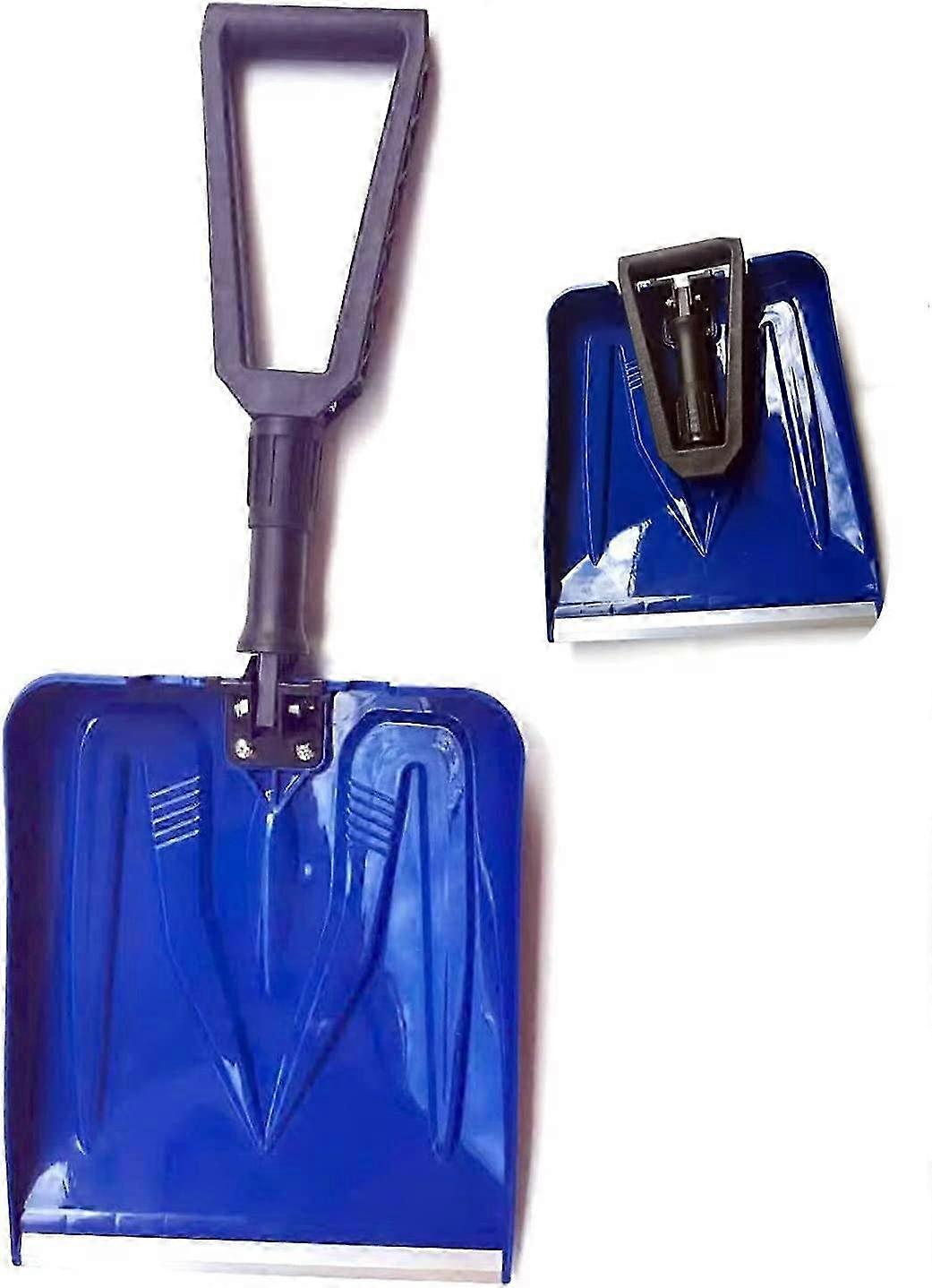 Garden Folding Shovel for Snow Removal and Survival Tools, Ideal for Use in Winter, Blue Color