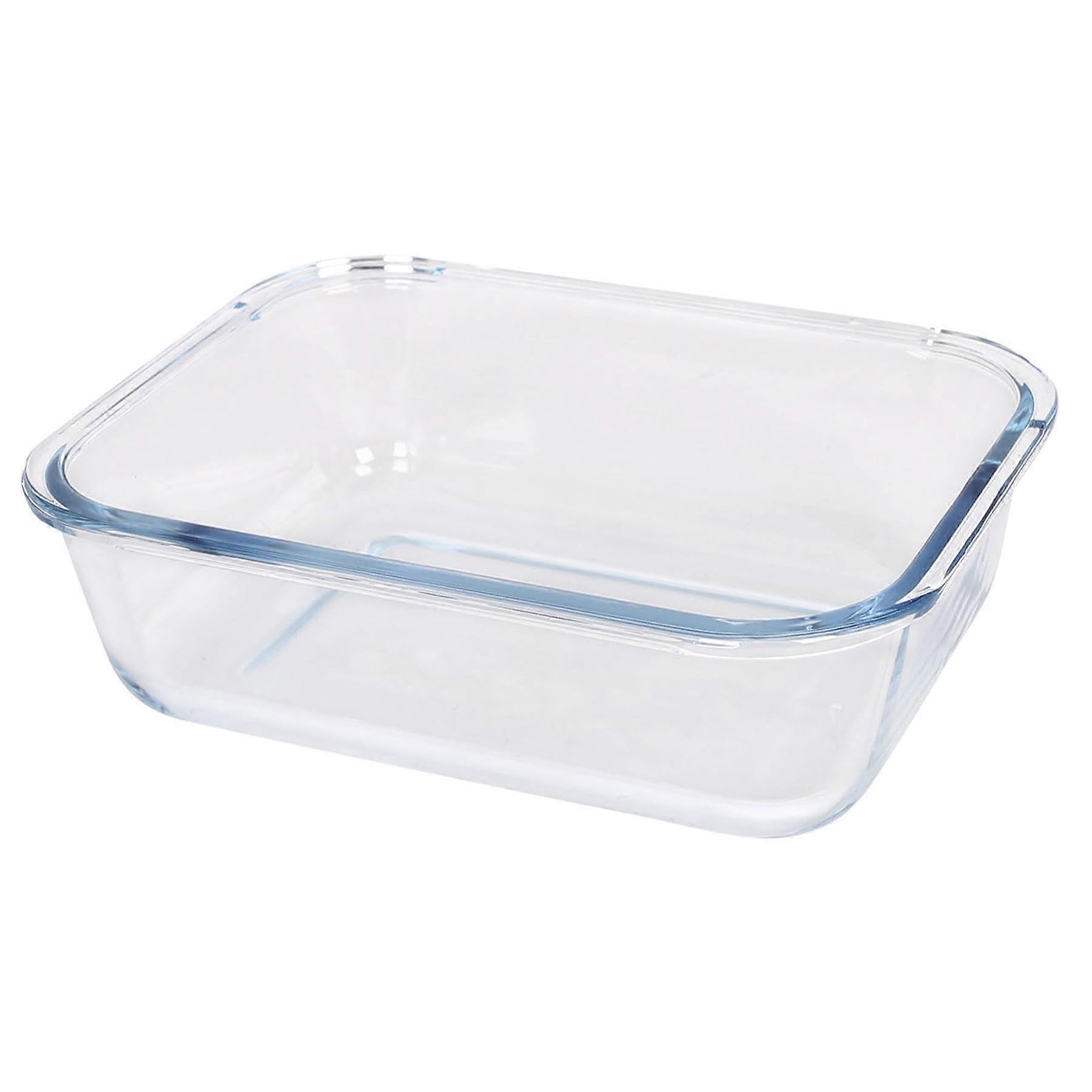 Rectangular Glass Cake Mould 22 cm x 16.5 cm - Large Deep Baking Tray for Brownies, Cheesecakes, and Breads
