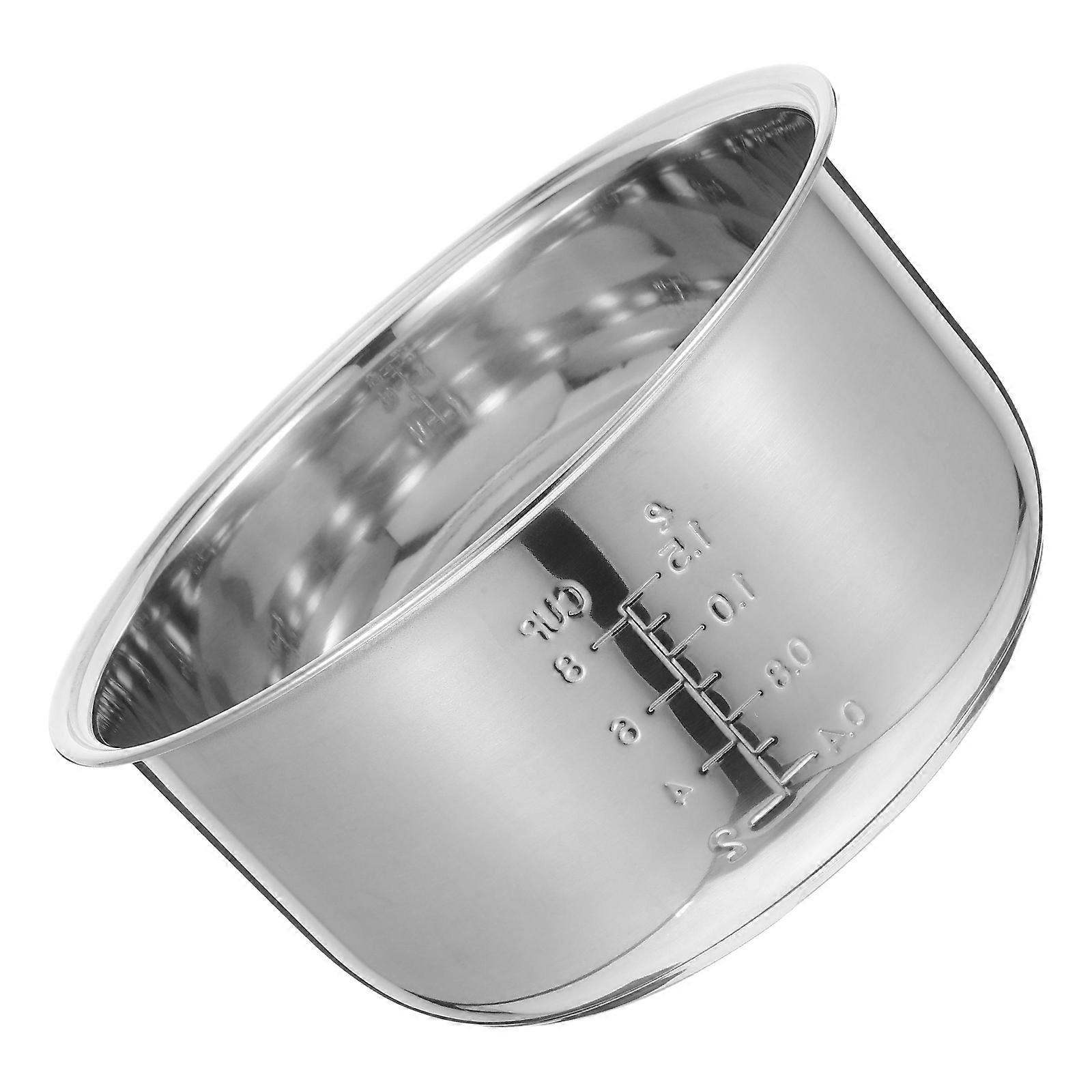 Stainless Steel Rice Cooker Inner Pot Liner for Versatile Cooking Compatible with All Brands for Rice, Porridge, and Steaming
