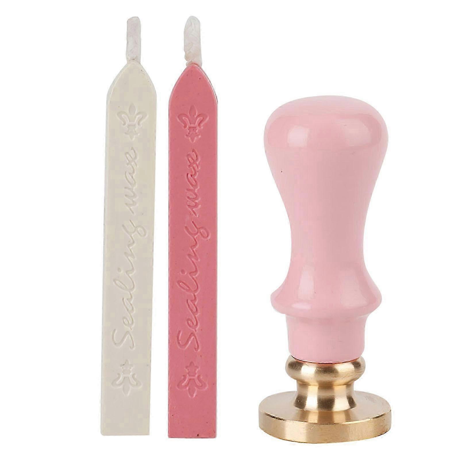 Cire à cacheter de style rétro poignée en bois timbre cadeau créatif adapté à diverses marques