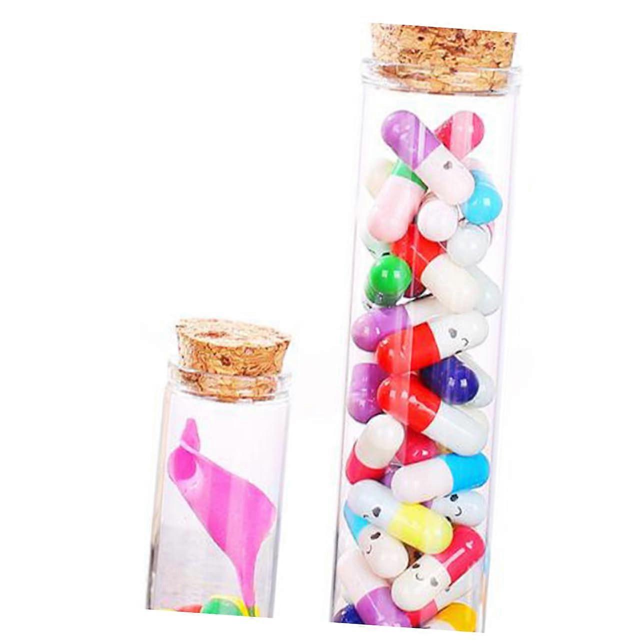 Pack of 20 Glass Bottles, Mini Containers, Jugs with Lid, Empty, Small, Easy Indoor, Modern Wishing Glass Made of Glass Woods 3×4CM Ref: 4899