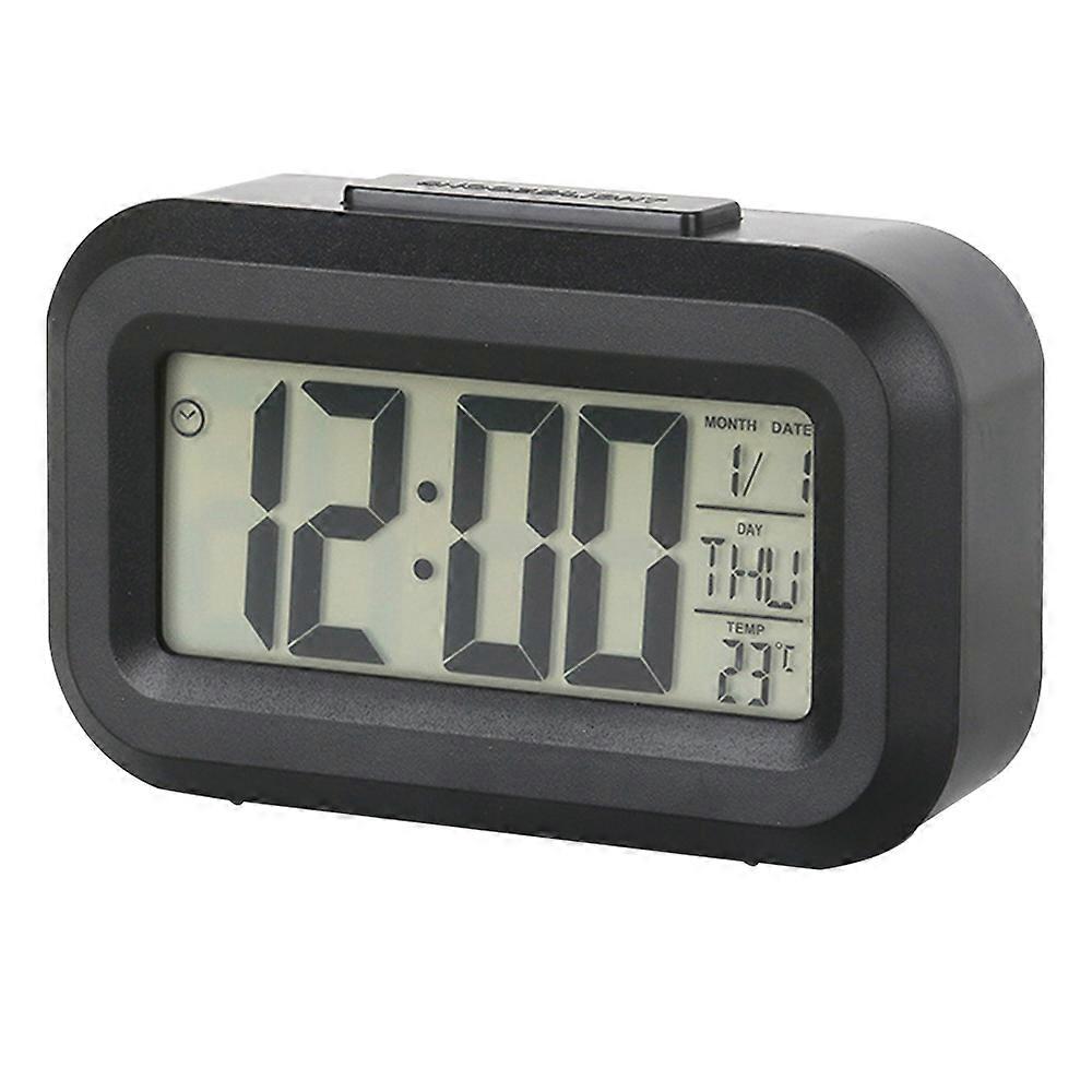 Student Alarm Clock Electronic Clock Intelligent Desktop Multi-Function Clock-Black