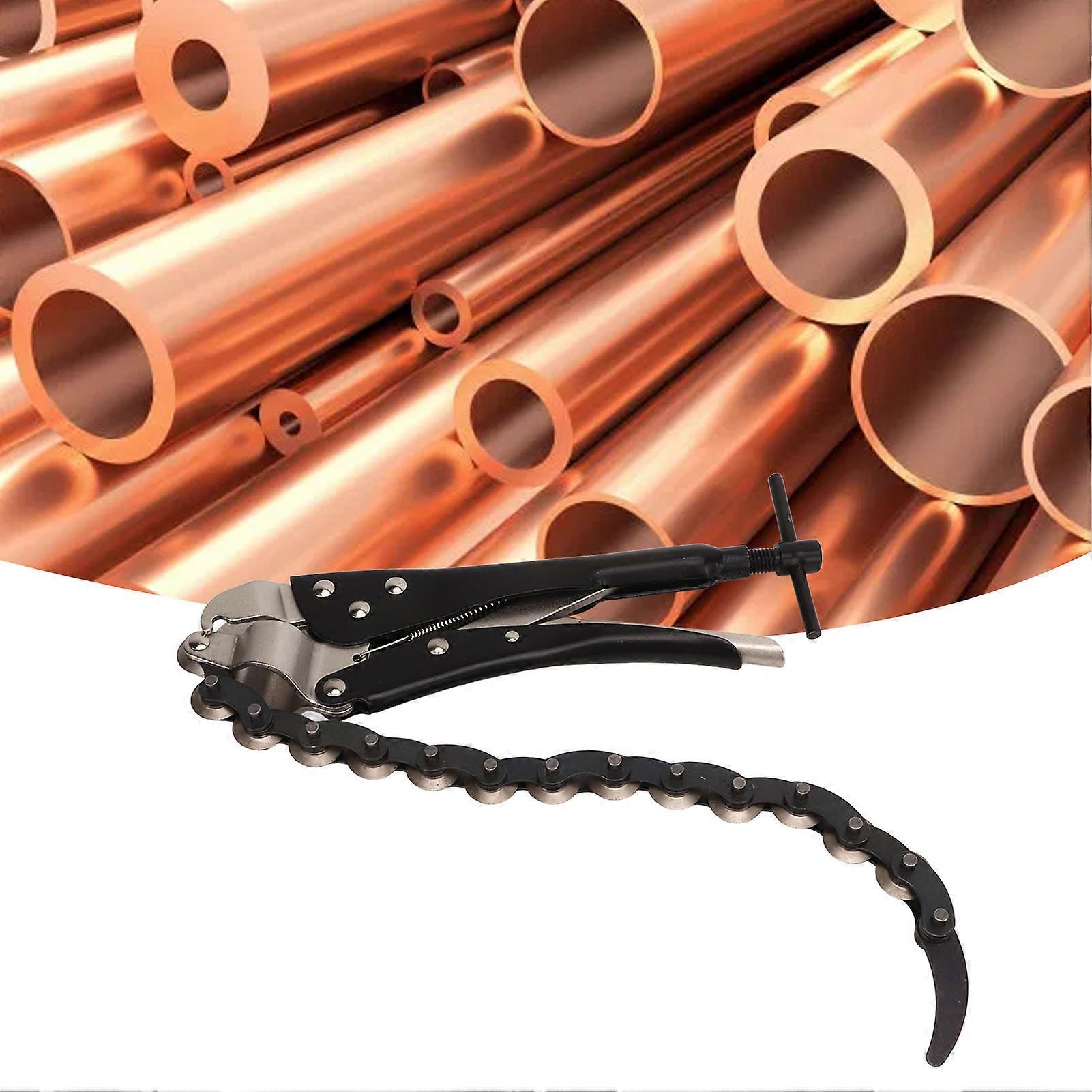 Locking Chain Pliers Clamp 15 Chains Vise Wrench Pipe Cutter Tool Aluminium Alloy 