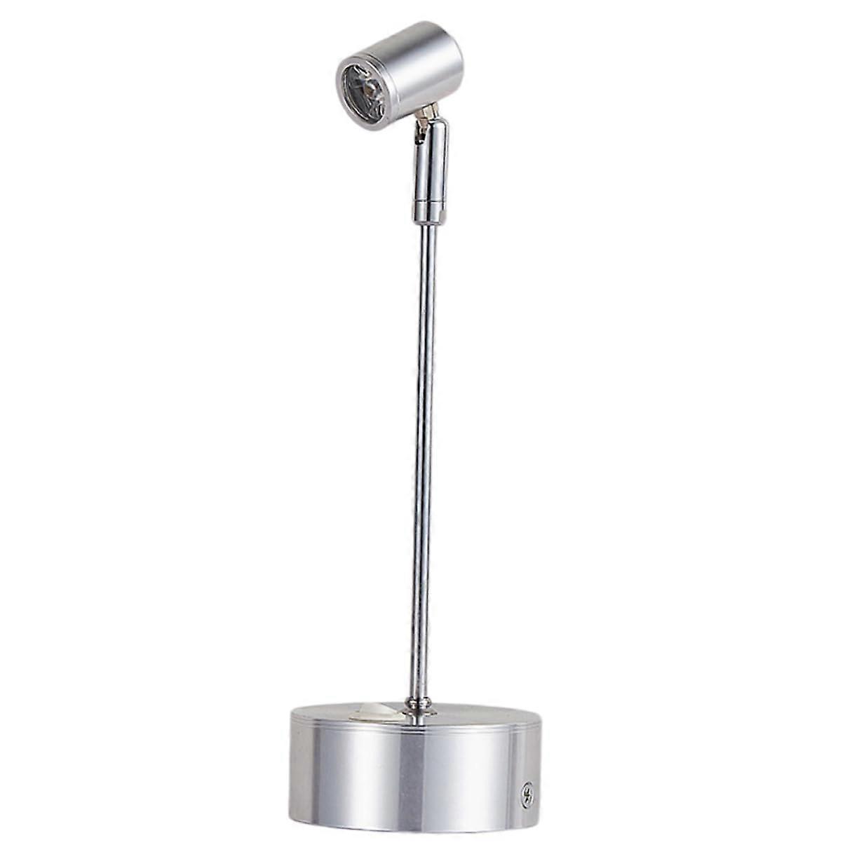 Headlight LED Spotlight For Display Case With Switch, Mini Indoor Spotlight, Aluminium Silver Finish, Random Colour