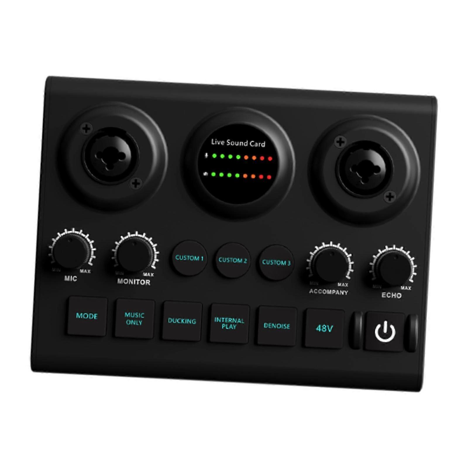 Microphone Sound Card for Vocal Performance, Universal Podcast PC Audio Interface with USB Connectivity and High Compatibility