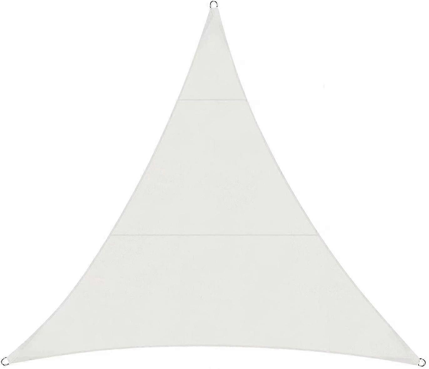 Triangular shade sail, 3.6x3.6x3.6m, waterproof, UV resistant, white
