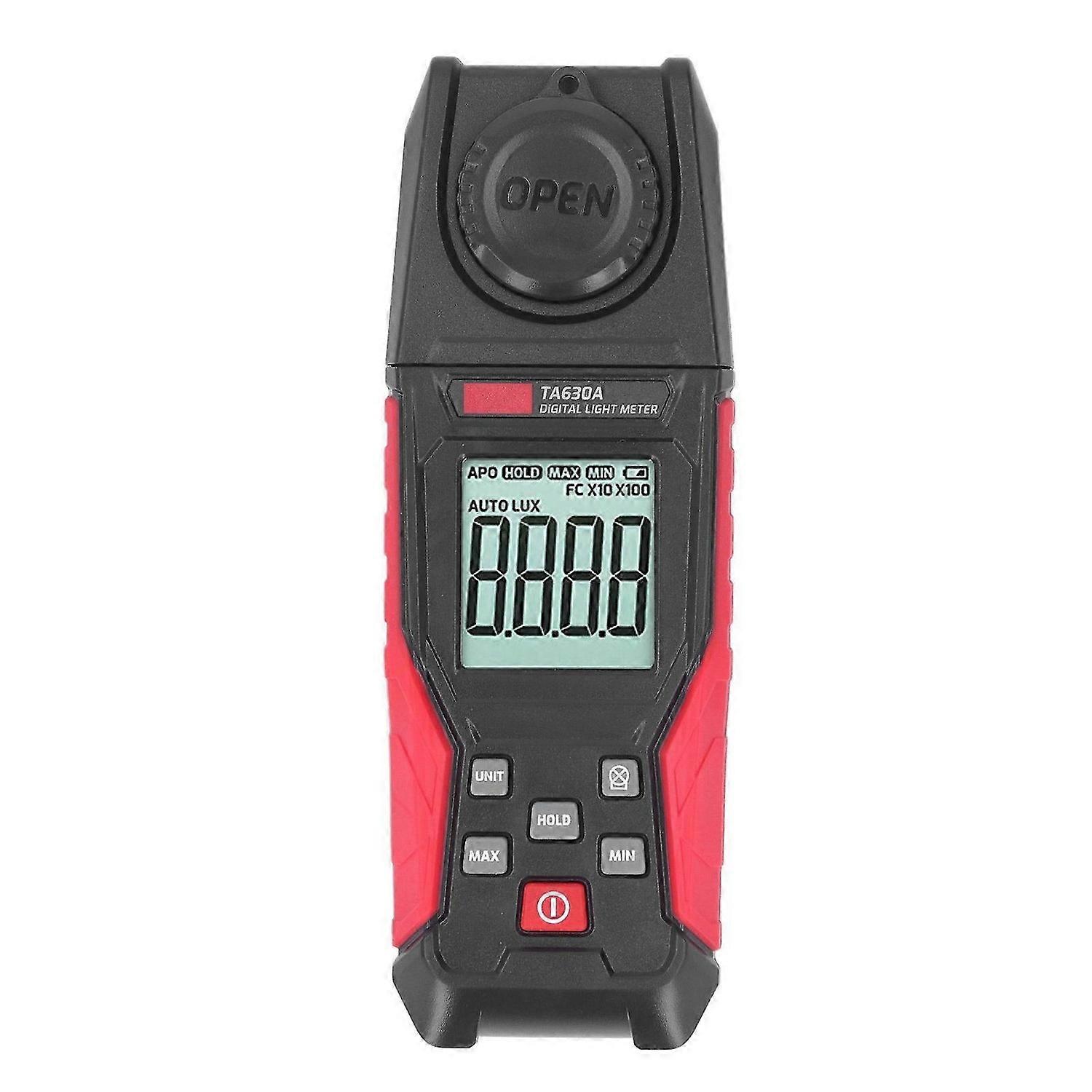 Digital Illuminometer High Accuracy 200000 LX Range 0.1LX Resolution Luxmeter Light Meter with Alarm